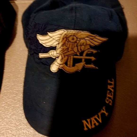 Navy Seals Cap in Kackii Green and Cream - Picture 1 of 2